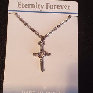 Eternity Forever 18K RGP Chain Necklace Cross
